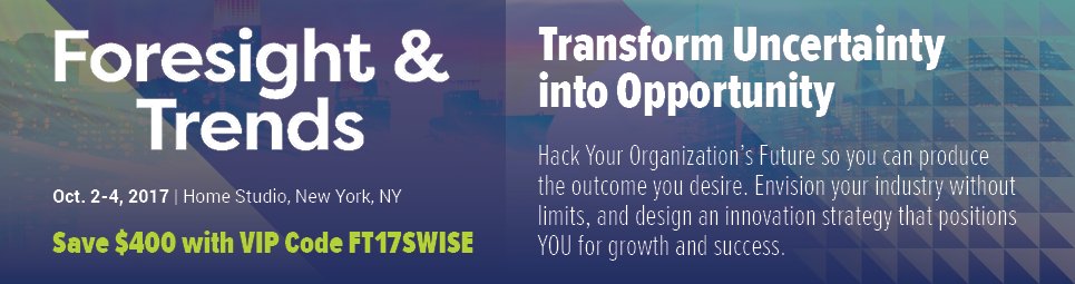 springwise's tweet photo. Because #Disruption is the Key to #Innovation. Foresight & Trends, Oct 2-4, 2017 #FTCONF @future_trends https://t.co/RVnvTCkjht https://t.co/daDSgAZKhC