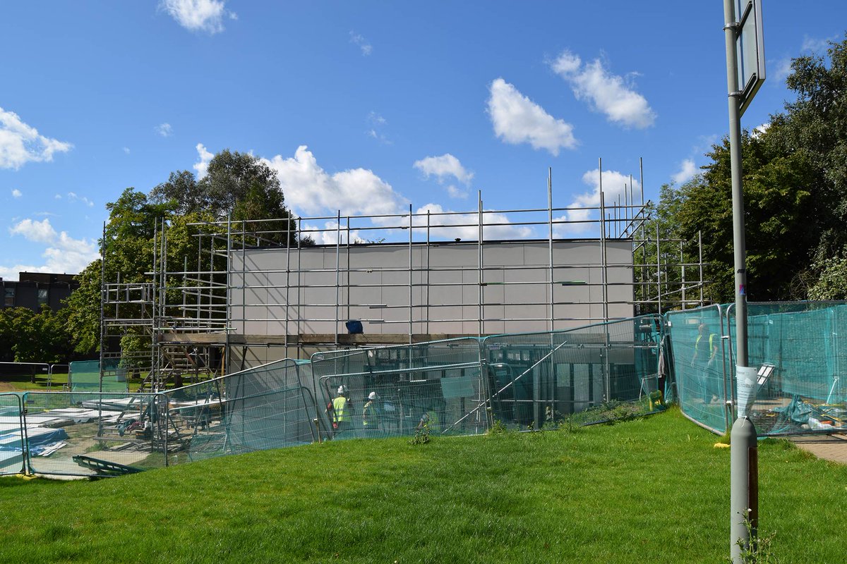 Eliot College, UKC: replaced #windows #doors &amp; overclad building with #rainscreencladding alongside <a href="/DCBKentLimited/">DCB (Kent) Limited</a> goo.gl/aazCXu