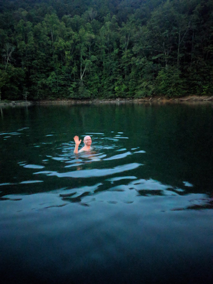 PaulLogston's tweet photo. Got to watch the eclipse from a lake! https://t.co/lv6Y8mgtNb
