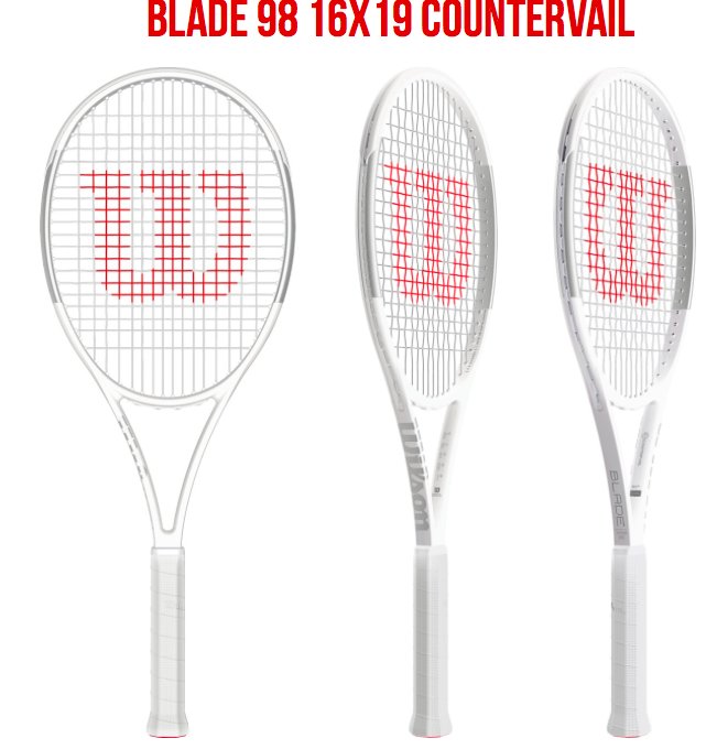 TrendyTurtle14's tweet photo. My #Blade98 #wilsoncustomracket in white & silver. Classic look, love it! #Tennis #Racquet #WTA #ATP @WilsonTennis https://t.co/paLpZjSnsf