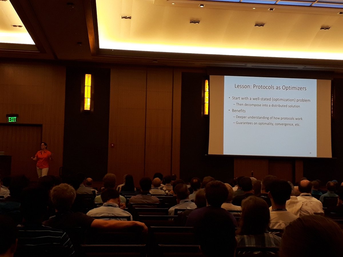 MaryJo_E's tweet image. Jennifer Rexford on &quot;Hitting the Nail on the Head: Interdisciplinary Research in Computer Networking&quot;
.@ACMSIGCOMM #SIGCOMM2017