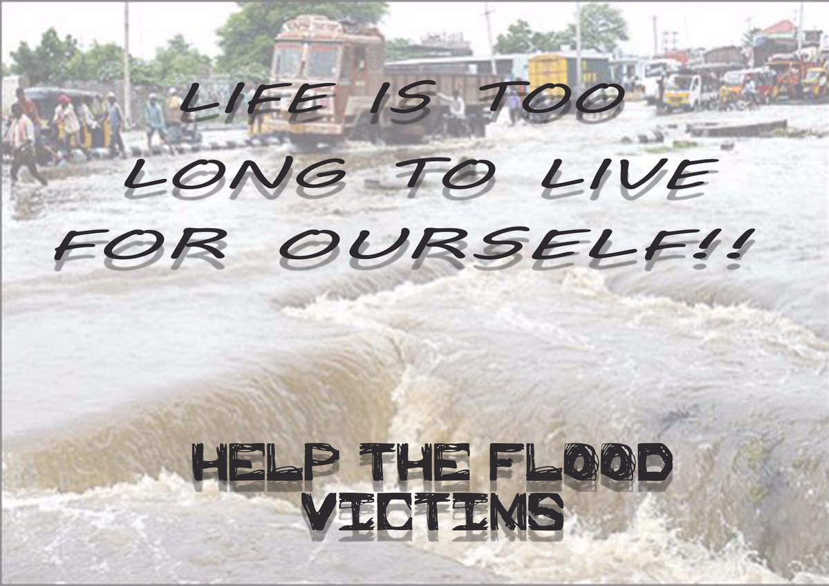 SaketG1008's tweet photo. People are remembered by what they give not by what they have.
Rise up and provide a helping hand.
#Support_Flood_Victims
#IITISM_Initiative https://t.co/kEOL7GtbRV