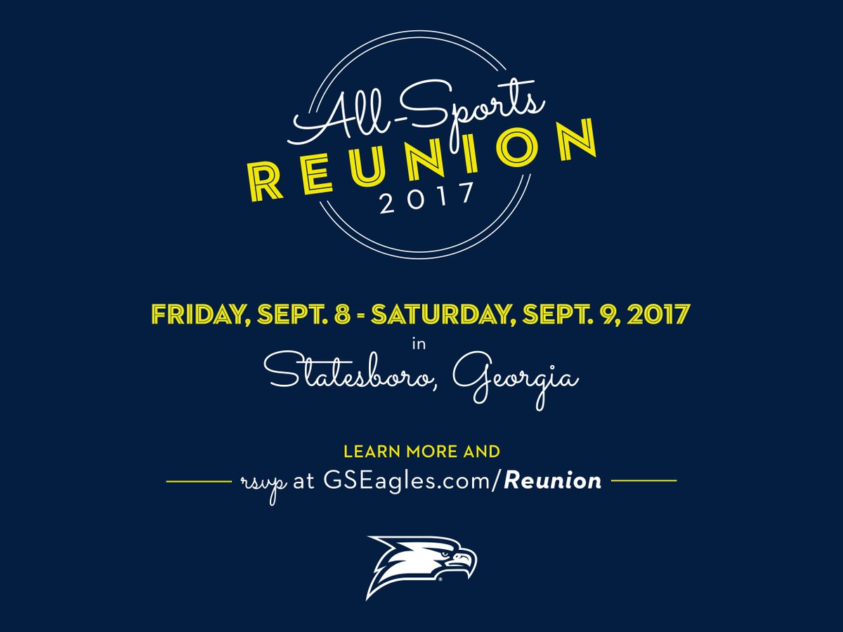 GSAthletics's tweet photo. Time is running out! RSVP today for the All-Sports Reunion Weekend, https://t.co/EA7uHF7TTz. #GATACLUB #ASR2017 https://t.co/xRCvniE9rw