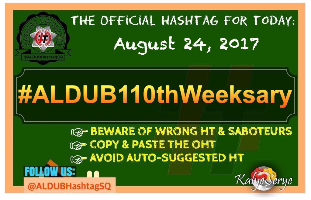 ALDUBHashtagSQ's tweet photo. OHT: #ALDUB110thWeeksary

@ofctrendsetter @jaysondmx @ALDUBNation  @AlDubBigGirlz  @imcr8d4u @WhilczelCanlas @SenyoraTidora_ @AIFam16 https://t.co/khxn8xi8pJ