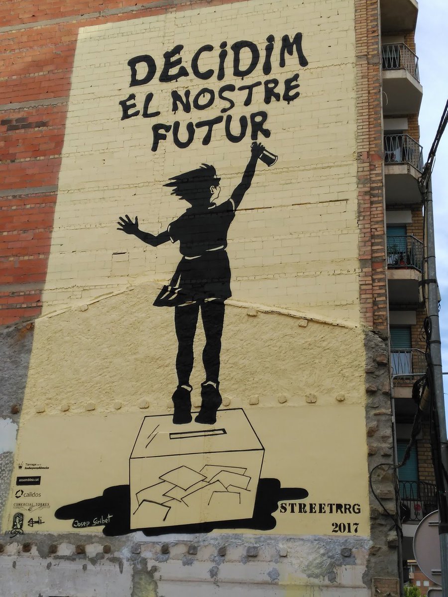 rpalaciosbover's tweet photo. El mural de #Tàrrega 'Decidim el nostre futur' s'estén a #Almacelles · #streettrrg https://t.co/802KpH9VoW