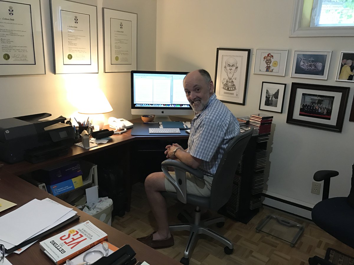 NimbusPub's tweet photo. @steelegr dreams of writing in a sun-filled, book-lined study... but for now he writes in this corner of his basement. #WhereIWorkWednesday https://t.co/kux0oceKRO