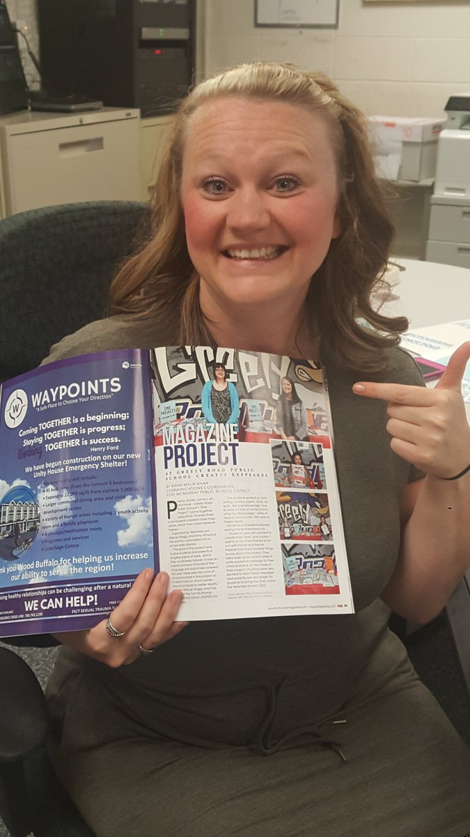 Jeelaniu's tweet photo. @greely5_6 Ms. Mercer of @GreelyRRunner is in the @ymm_magazine this month! #represent #litrocks https://t.co/nRtx0aQEWj