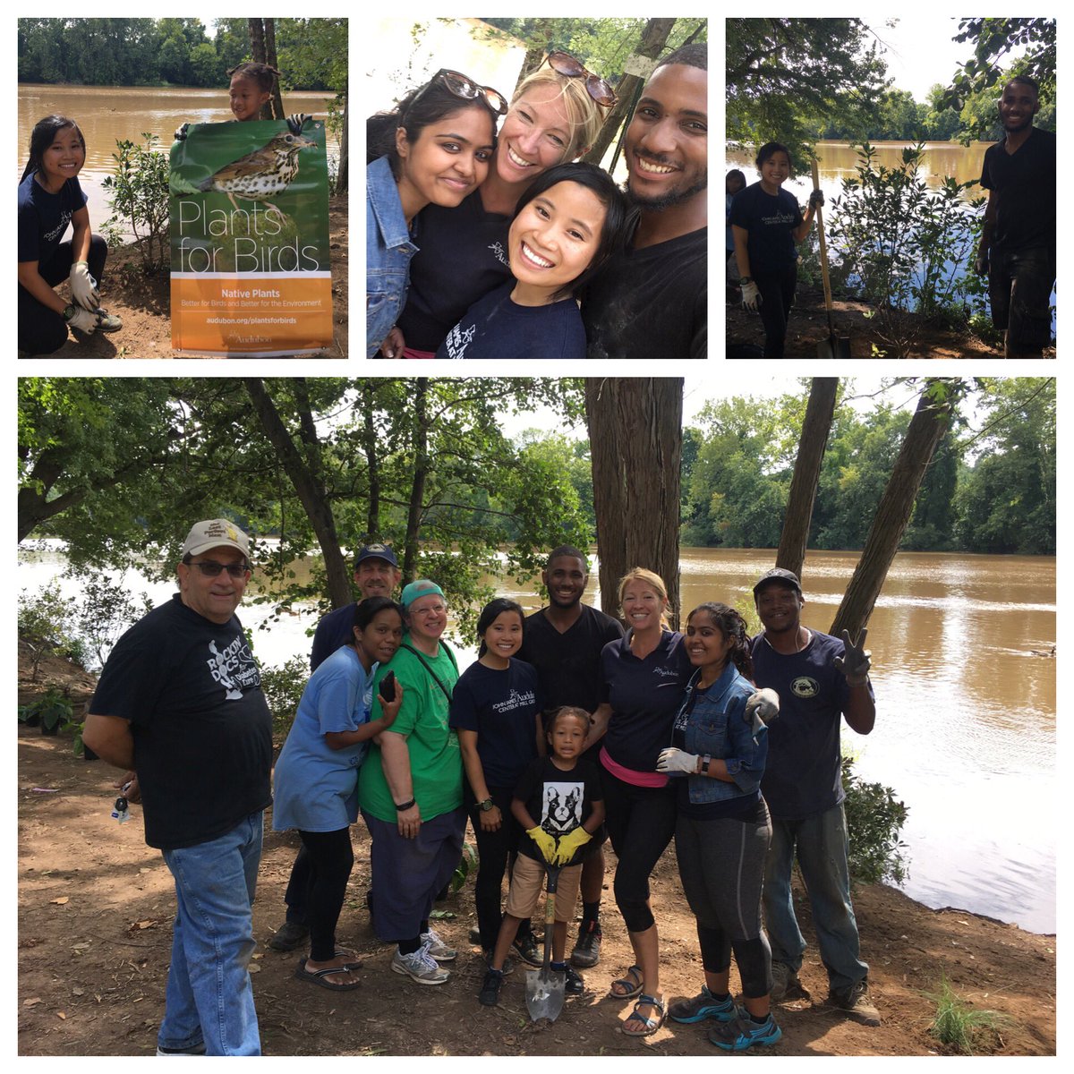 JJAC_Millgrove's tweet photo. We just planted over 60 natives along the Schuylkill! Thanks to @WilliamPennFdn, Ngoc Kim, volunteers and @NorristownOrg! #PlantsForBirds https://t.co/0V5HNmMLNm