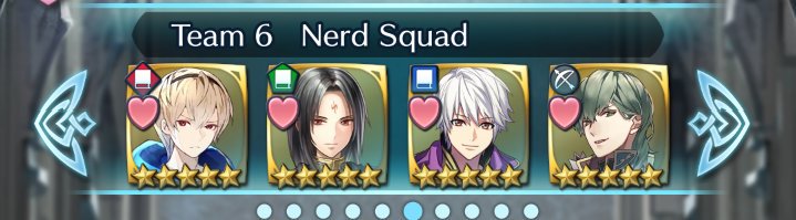 mimiblargh's tweet image. My current arena team aka tacticians aka robin pulls a strategy out of his ass while soren and innes bicker and Leo just wants to go home