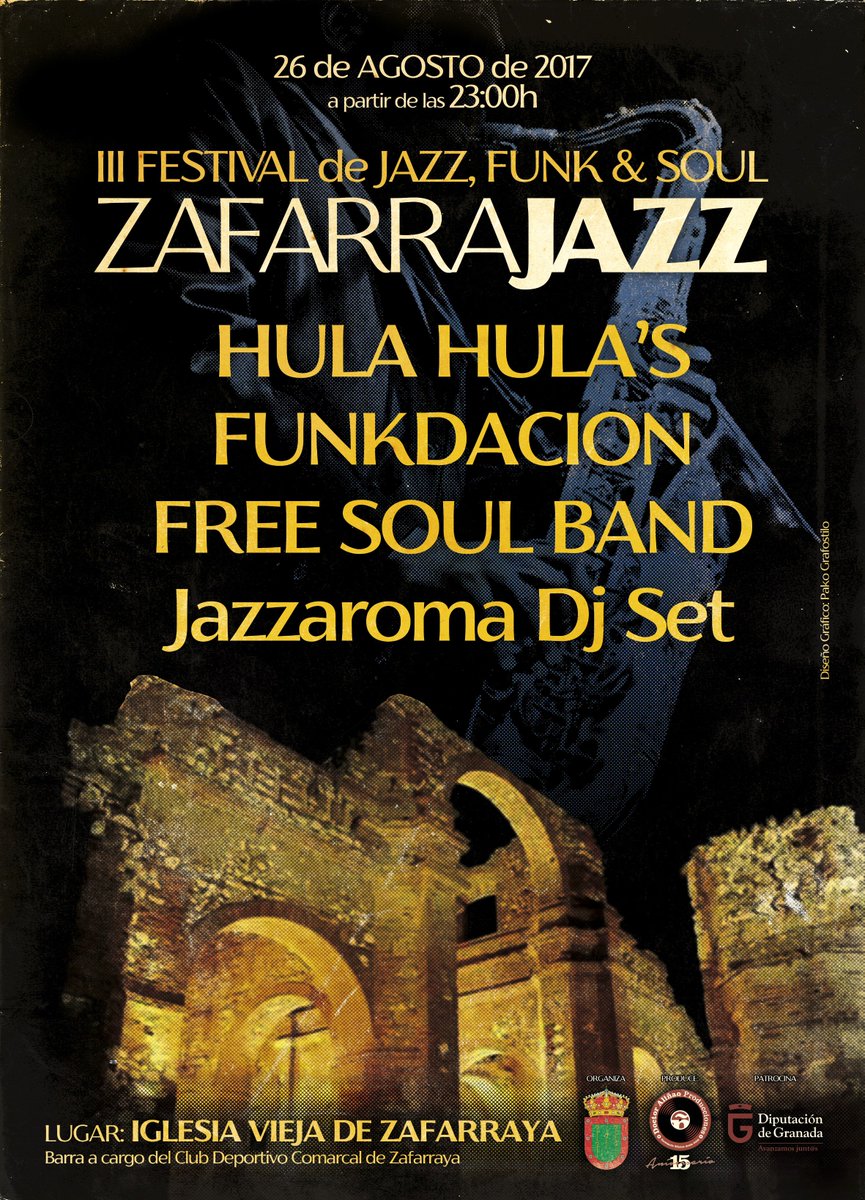 ZafarrayaJazz's tweet photo. El 26 de Agosto la buena #música de HulaHulas @Funkdacion @freesoulband &amp; @Jazzaroma inundarán la Iglesia Vieja! https://t.co/yDIaFVSvzg