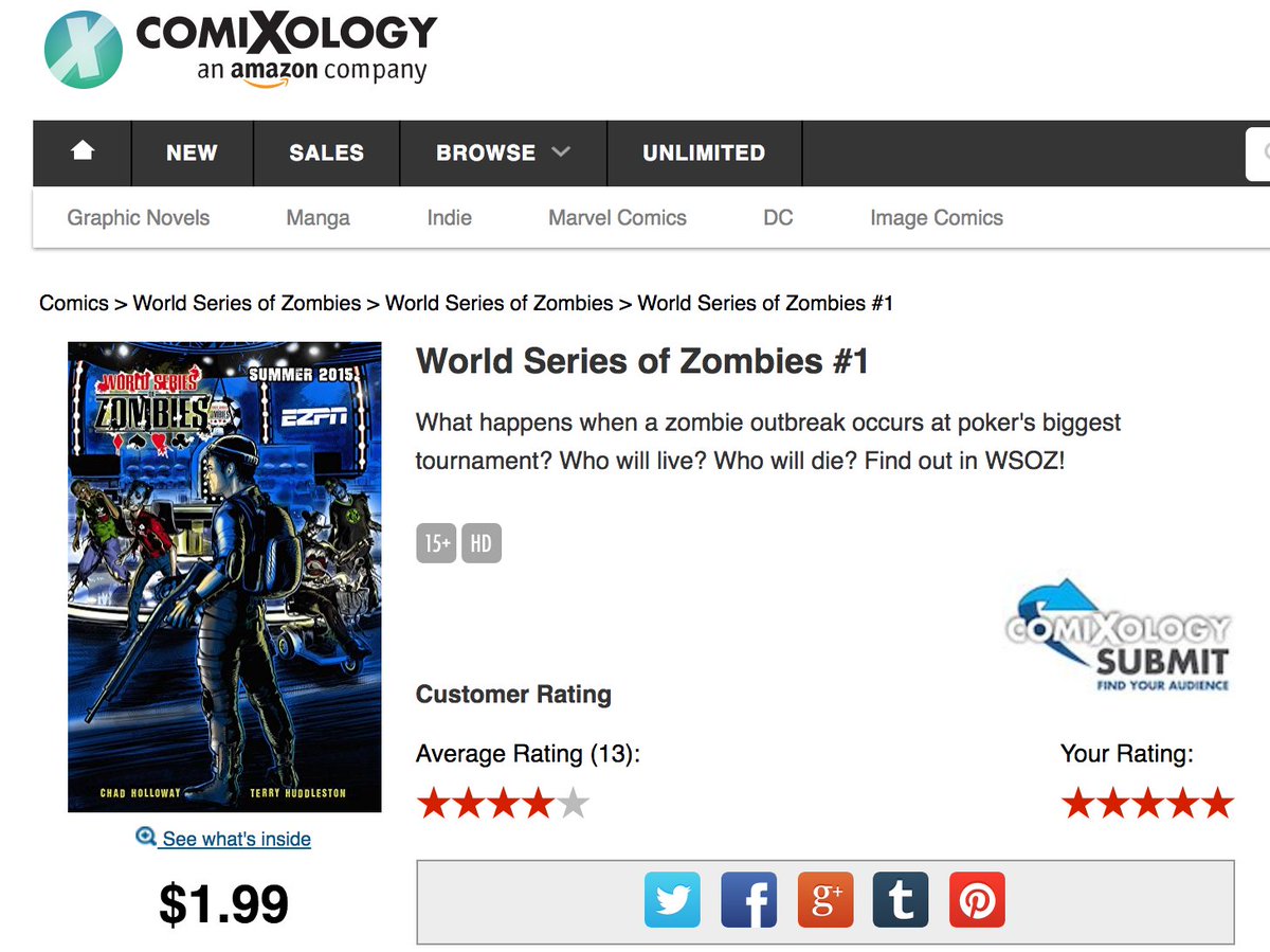 WSOZombies's tweet photo. Reminder that you can still get digital copies of World Series of Zombies on @comiXology for just $1.99. https://t.co/kES6yVg73w https://t.co/mXMBCD9FXJ