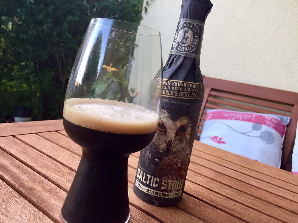 Und zum Nachtisch gibts ein Baltic Stout von der Rügener Insel-Brauerei. Prost! 🍻