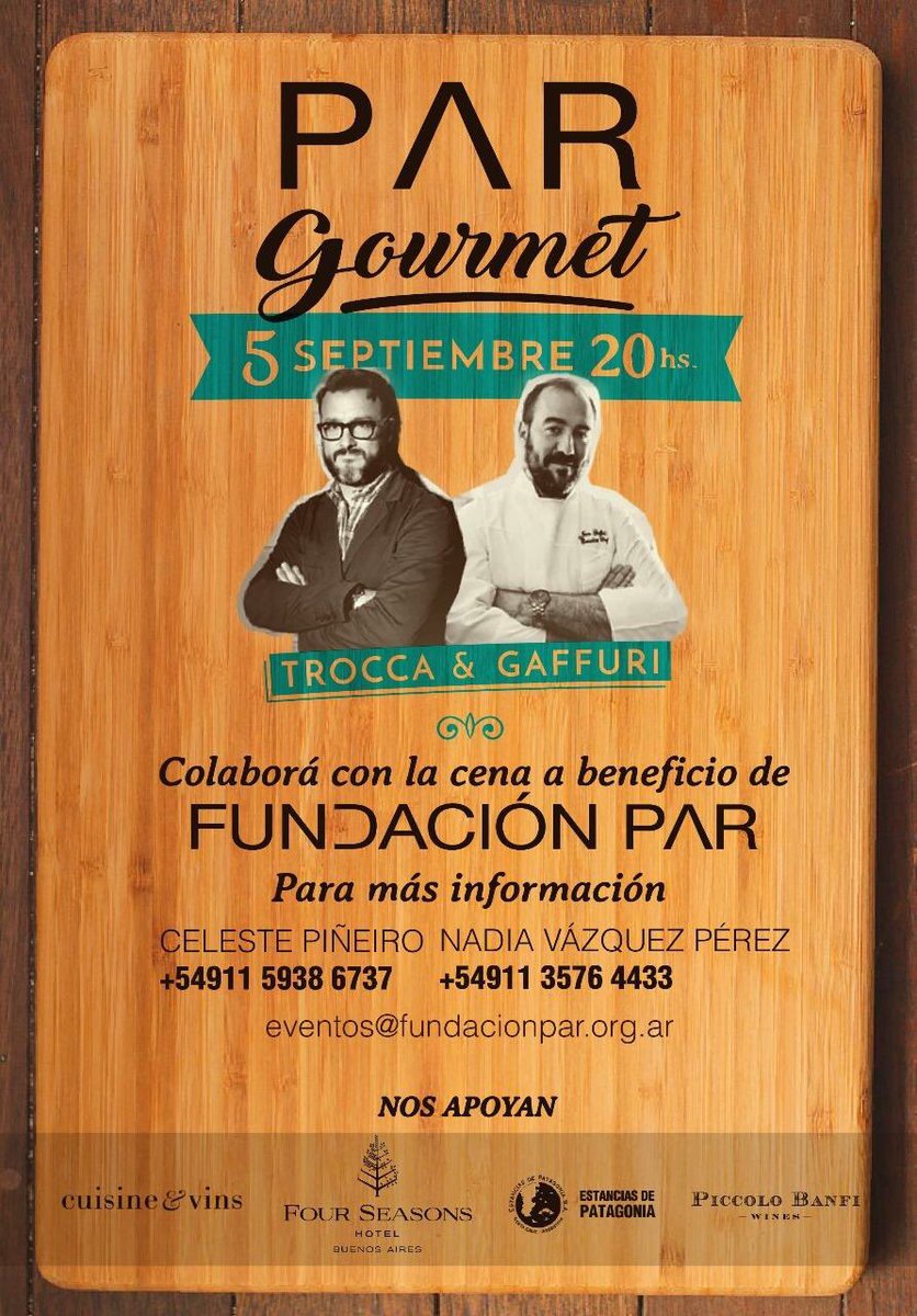 Vamos a estar cocinando con <a href="/FernandoTrocca/">Fernando Trocca</a> por una buena causa! No se lo pierdan!