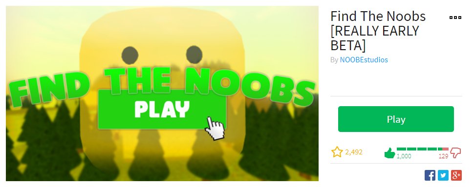 NOOBEstudios's tweet image. Thank you for 1,000 likes on Find the Noobs!