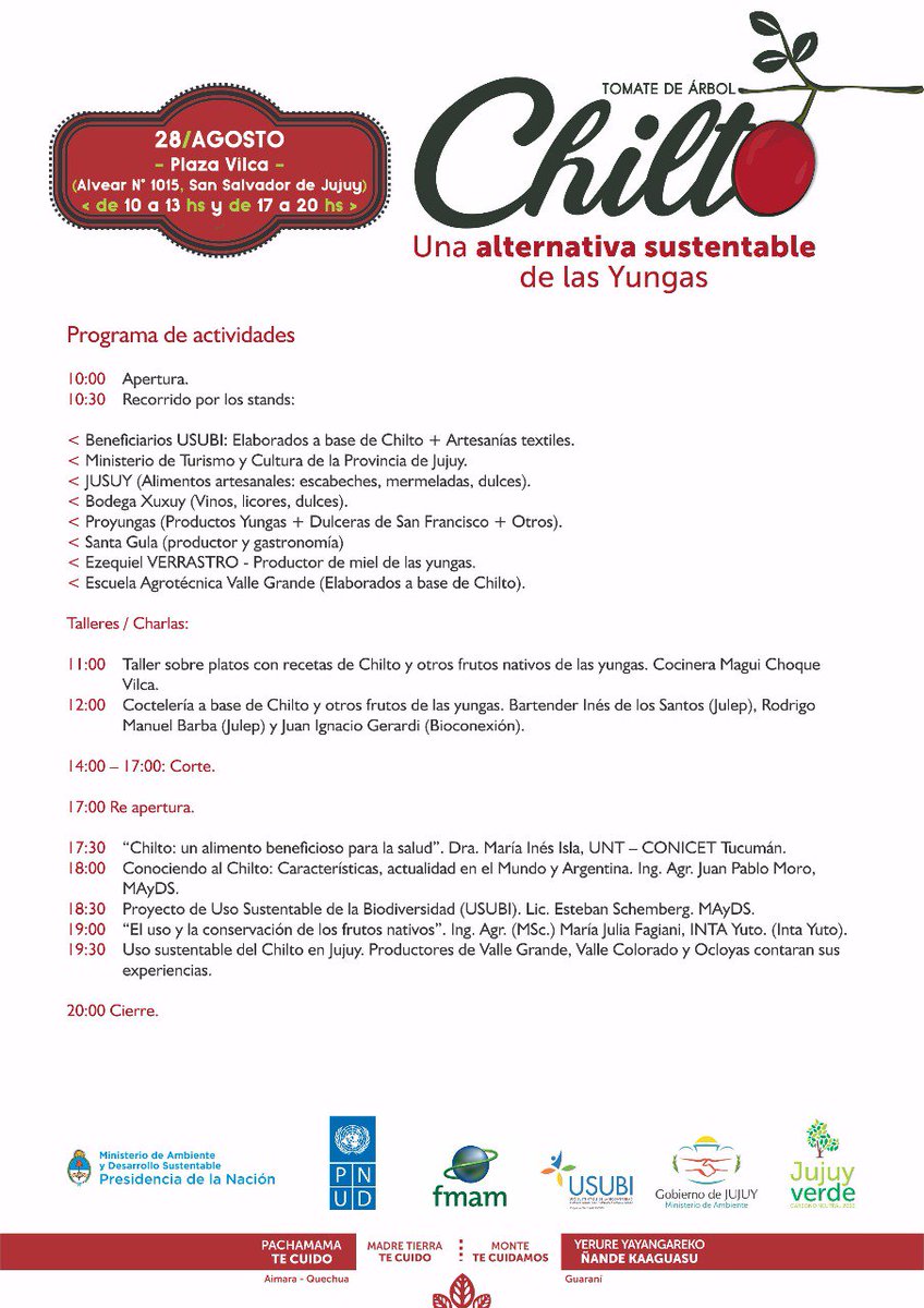 El 28/8 con Rodri de <a href="/barras_julep/">Julep</a> y Juani de <a href="/bioconexionyala/">bioconexion</a> damos una charla sobre el maravilloso #chilto en San Salvador de Jujuy.