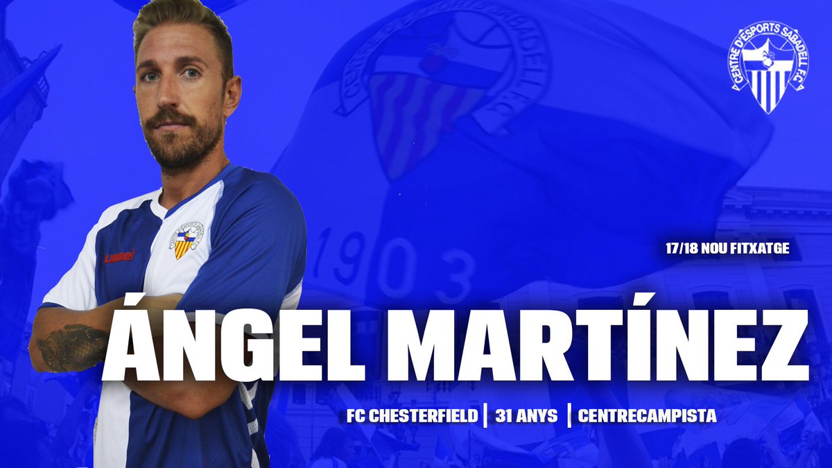 CESabadell's tweet photo. ✍️ OFICIAL | @Angel31Martinez, experiència contrastada per al mig del camp arlequinat.

#retornCES https://t.co/WvMLCcLNzA