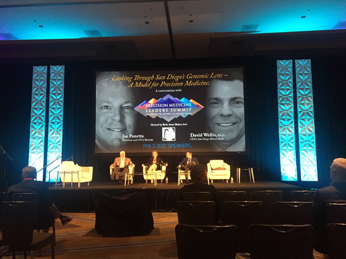 Biocom's tweet photo. "We need Biocom's strong advocacy at state & fed levels to have a successful #precmed path in SD." -Mark Wellis, CEO @sdbloodbank #PMLS17 https://t.co/rMOc1nFw1F