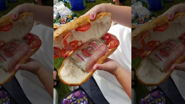 FOX9's tweet photo. Woman caught smuggling vodka into sporting event inside salami sandwich https://t.co/qUu6RCqOc3 https://t.co/LJ4k1SjDGP