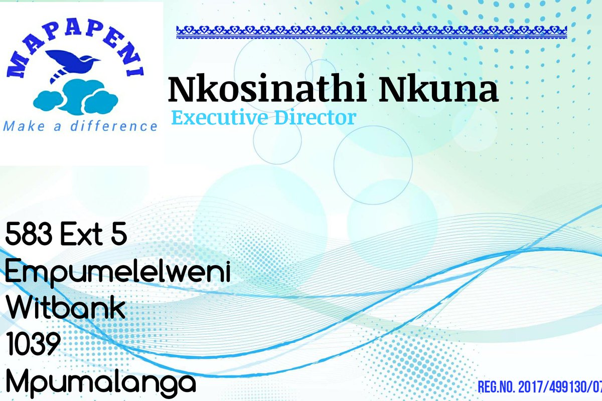 The CEO of Mapapeni Enterprise #WeAreGrowing