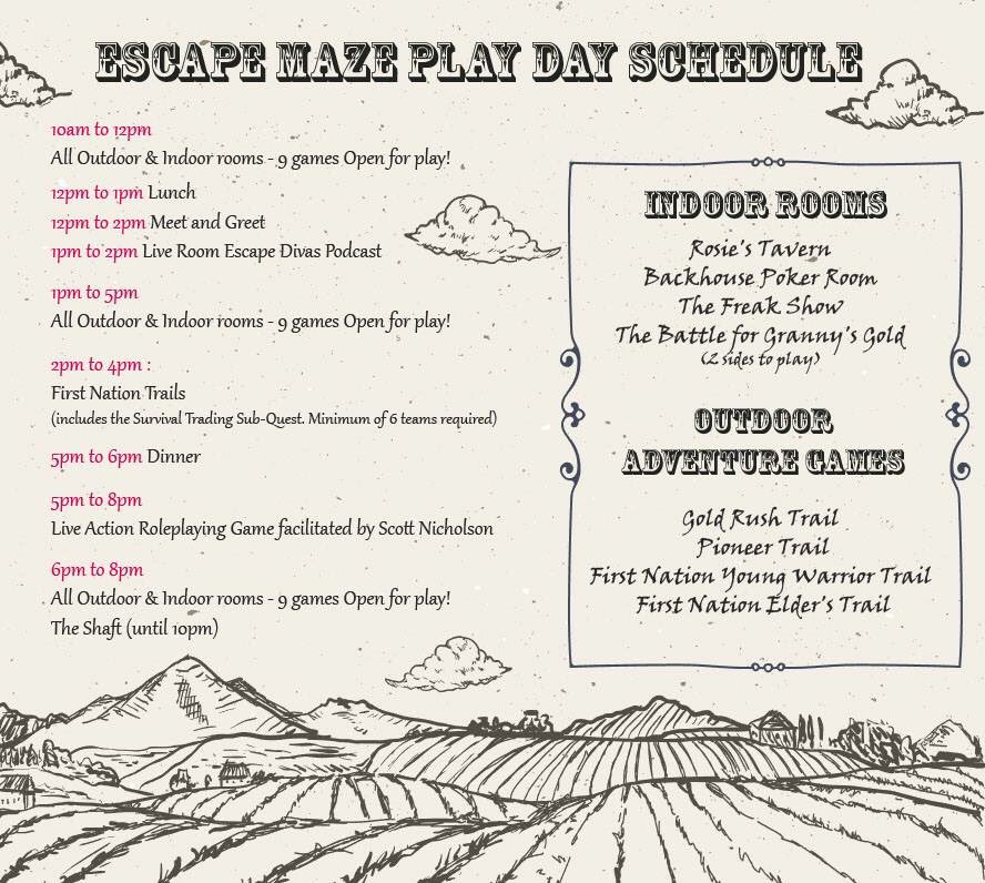 We are so excited to take part in this "Play Day" by <a href="/EscapeMaze/">Escape Maze</a> this coming Saturday!

You can still sign up here: escapemaze.com/play-day/