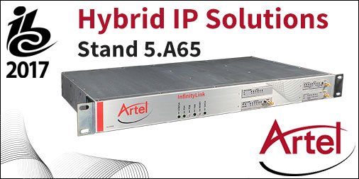 Artel_Video's tweet image. Hybrid IP solutions to be showcased in Artel end to end demo at #IBCShow.  Read more: ow.ly/JvpY30ex7XT #IPtransport, #InfinityLink