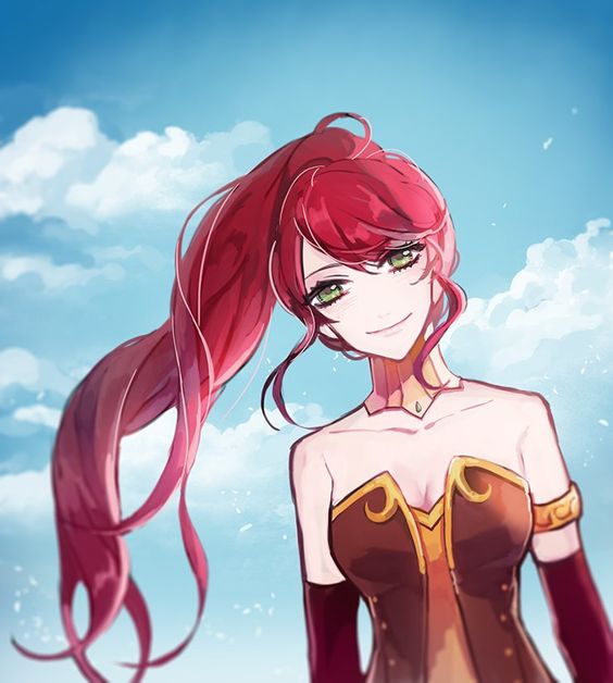 "What are you doing?"

The red haired would asked in a soft tone. Her usual warm smile on her face.