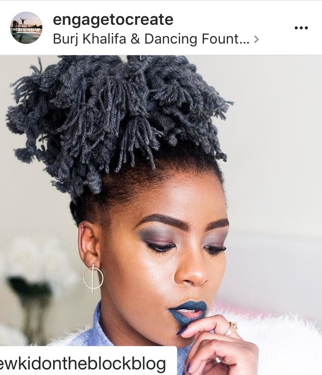 CreativeHub3's tweet image. Totally crushing on talented #youtuber @MiriamMaulana and her gorgeous #yarnbraids and #bluelipstick 😍😘 check her out 🙂😊