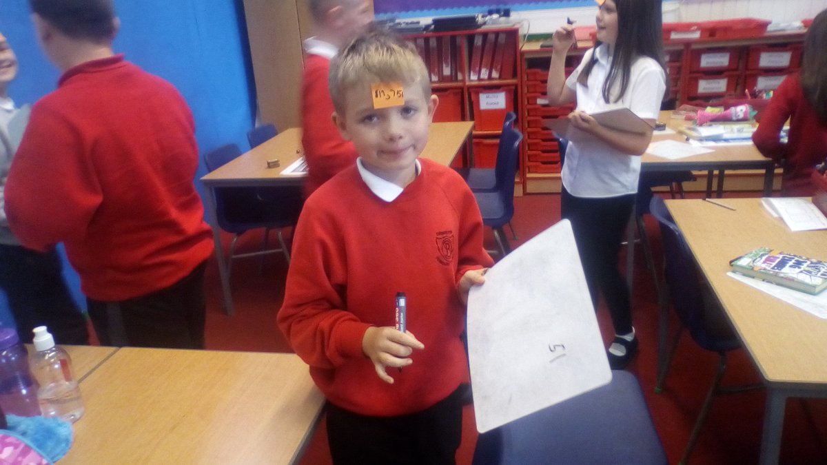 Things were looking at bit strange in P6/7 today. Practising place value with post-its on our foreheads!