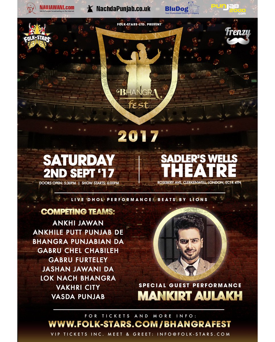📢 ANNOUNCEMENT 📢

Catch #MankirtAulakh performing at #BhangraFest2017, courtesy of <a href="/e3uk/">E3UK</a> 

folk-stars.com/bhangrafest