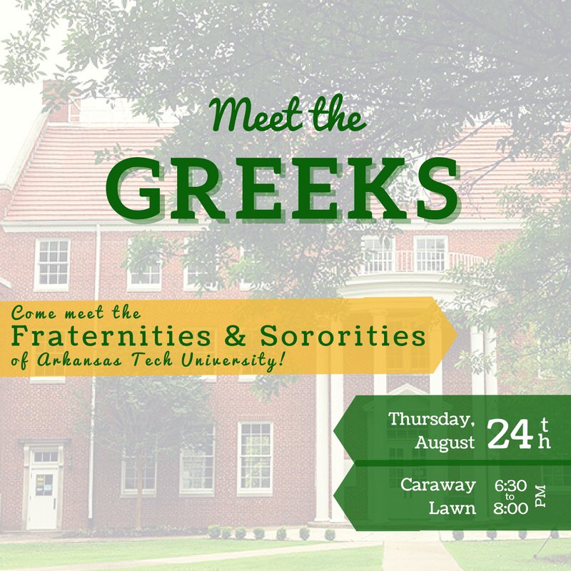 Only 2 days before Meet the Greeks! Learn a little bit about each chapter and ask any questions you have before signing up for recruitment!