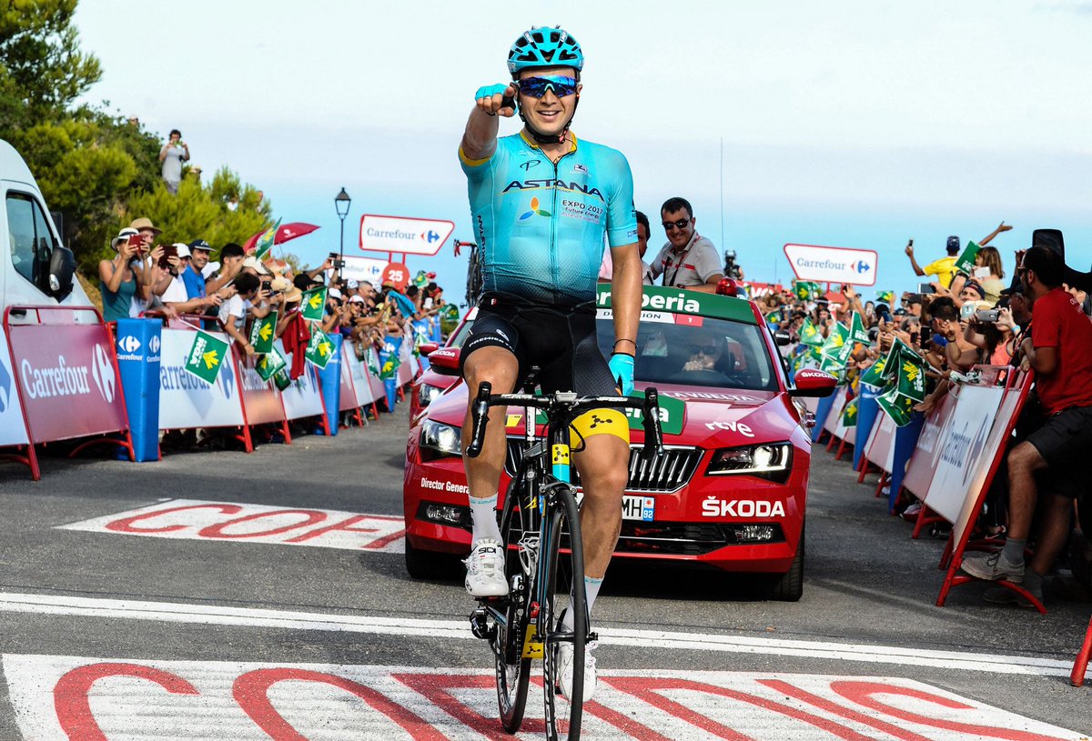 Argon18bike's tweet photo. Here are some great shots from today’s @AstanaTeam @AlexeyLutsenko3 victory on Stage 5. Enjoy! #LV2017 #GalliumPro2018 #DestinedForGlory https://t.co/69pHNxM2yb