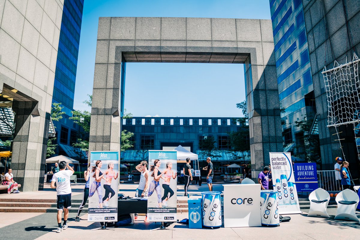 Veafitness's tweet photo. Catch us TOMORROW at the Schuykill Banks on Walnut Street from 6-7PM for our SECOND @Coredrinks hydration station for free water + #VeaSwag! https://t.co/DJMn5mT669