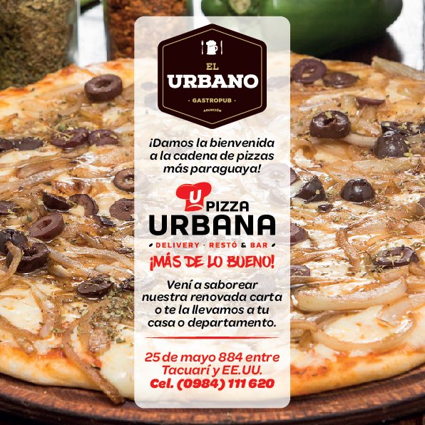 ¡Volvimos! y tenemos delivery 🛵
Estamos contigo de Lunes a Domingo desde las 18.00 hs.
☎️0984 - 111620 <a href="/PizzaUrbana/">Pizza Urbana</a>
