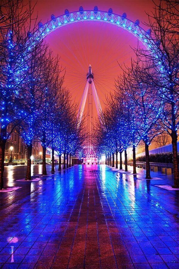 London Eye ve Londra'da gece..