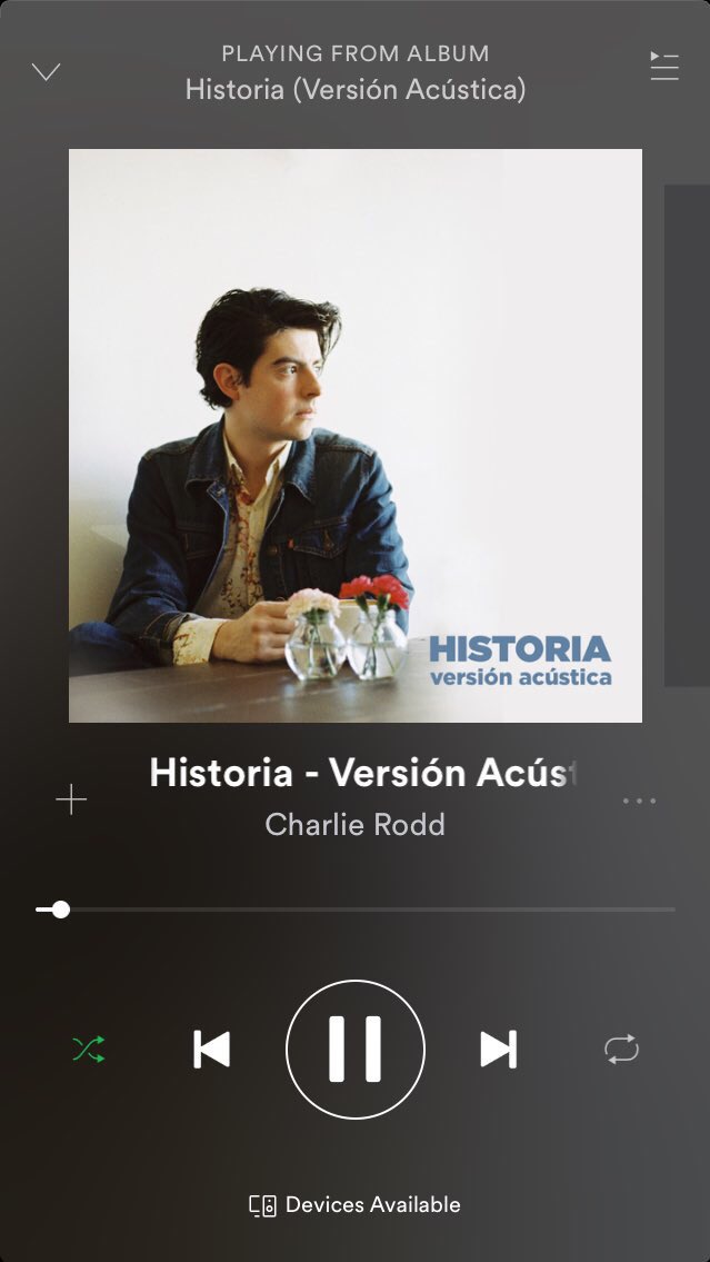 Alegren su día escuchando 'Historia' versión acústica de @Charlie_Rodd 💫 aquí el link open.spotify.com/track/4IRLokm6… 💞