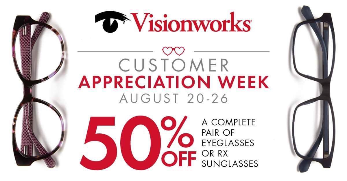 hlfvms's tweet photo. Visionworks @ Lynnhaven is having our customer appreciation event till Sat! #visionworks #sale #lynnhavenmall https://t.co/5ZCWbKwdAk