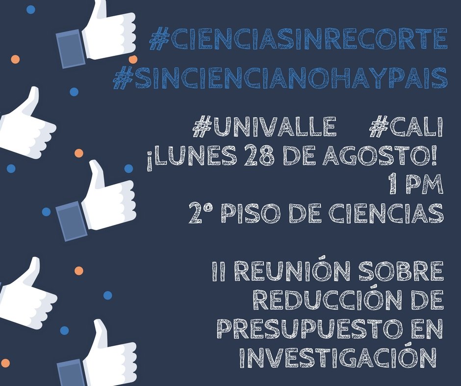 D_Valencia_G's tweet photo. #Univalle está comprometida. Seamos parte del movimiento #CienciaSinRecorte por que #SinCienciaNoHayPaís https://t.co/Xz45zHH5M7