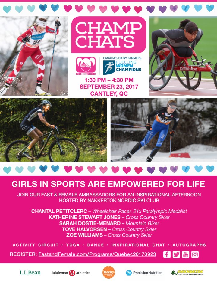 Calling all girls between age 8 and 18! On Sept. 23rd come join me and other @FastandFemale ambassadors for a Champ Chat <a href="/NakkertokNordic/">Nakkertok Nordic</a>.