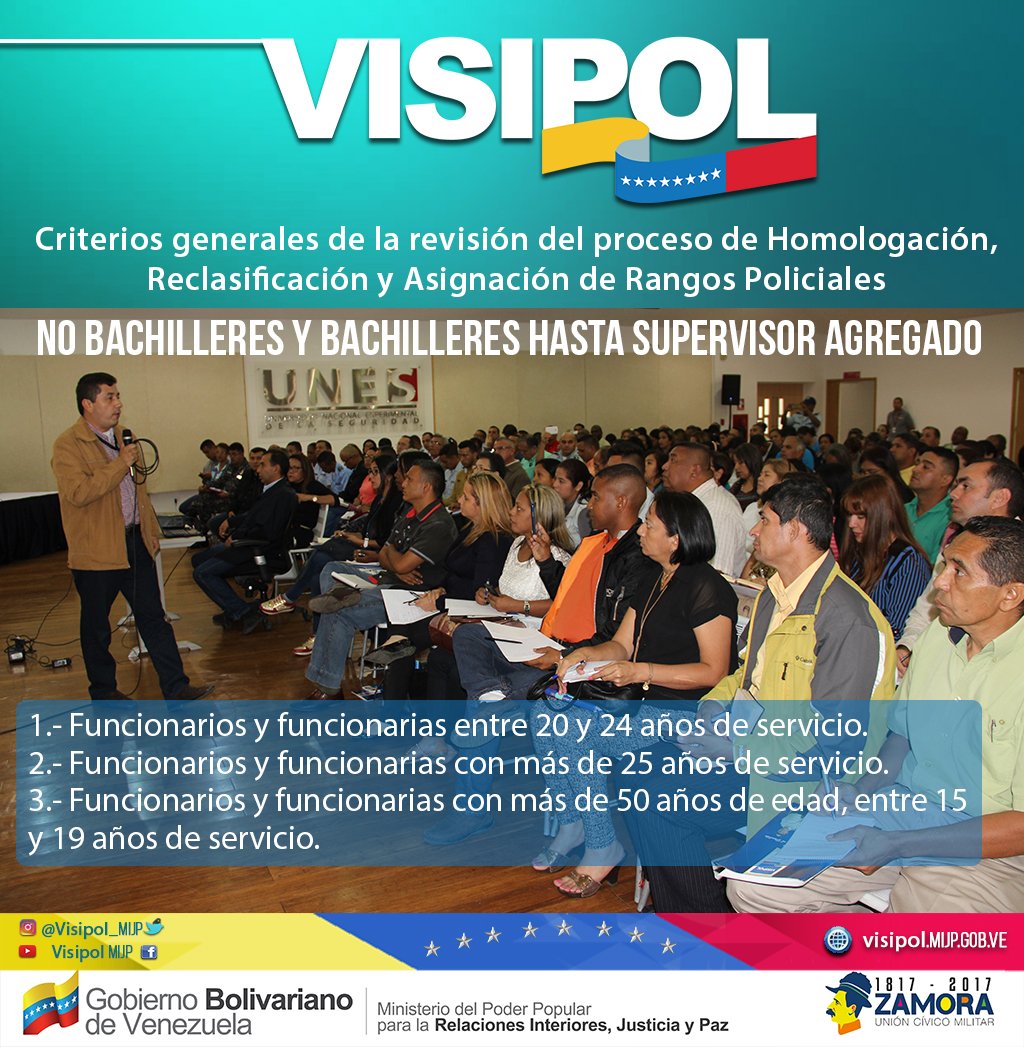 Conozca los criterios generales a evaluarse en la revisión del proceso de Homologación, Reclasificación y Asignación de Rangos Policiales