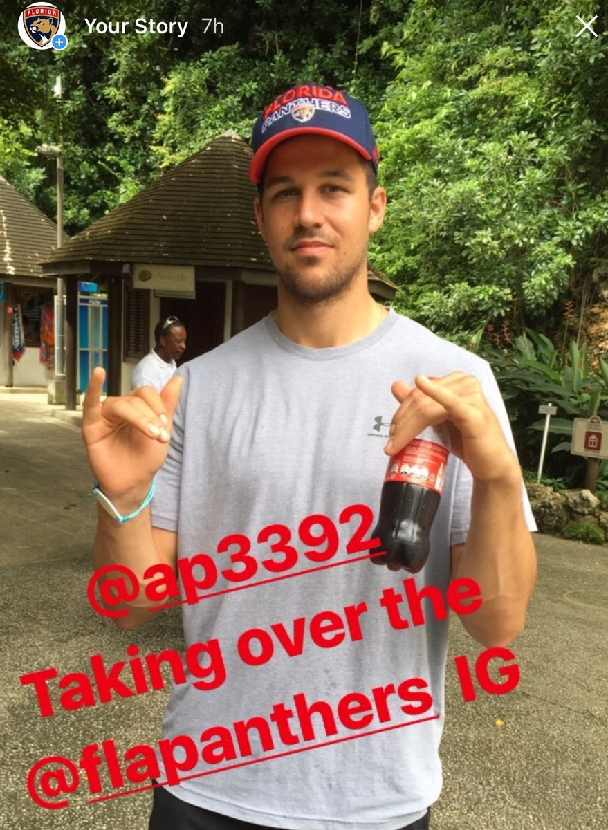 Pop on over to the #FlaPanthers IG story to see more from @AP3392 in @Barbados 👊 https://t.co/pNVz4W9oVk