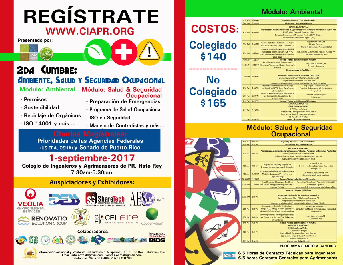 iiampr's tweet photo. ¿Quieres conocer las Prioridades de la Agencia Federal de Protección Ambiental para Puerto Rico? 

Ven a la #2daCumbreDelIIAM el 1 de Sept. https://t.co/hxCGH0gAMO