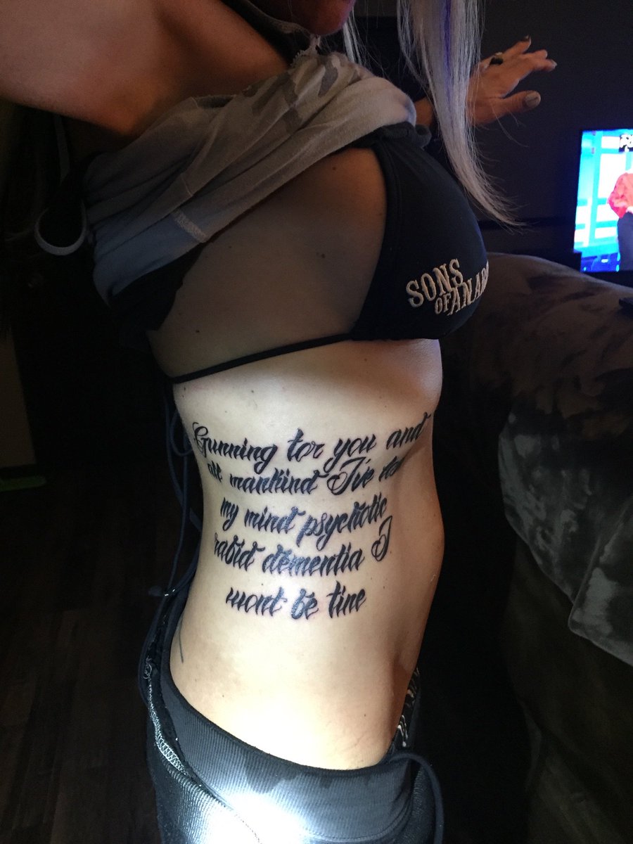 My new tattoos! They are lyrics to \, image size:900x1200