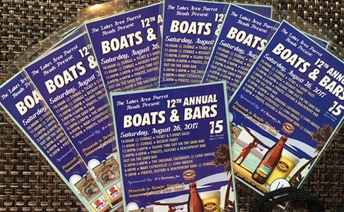 lakesareaPH's tweet photo. #BoatsBars12 tix on sale tonight @ZorbazDL 5-7, $15. Macaws raffle tix too $5! #LAPHC #Parrotheads https://t.co/iMHQk2qtQh