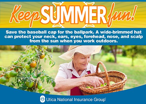 Uticanational's tweet photo. Take your baseball hat out to the ballpark, but when working out in the sun, use a wide-brimmed hat for more protection. #KeepSummerFun https://t.co/G0gKymcojv