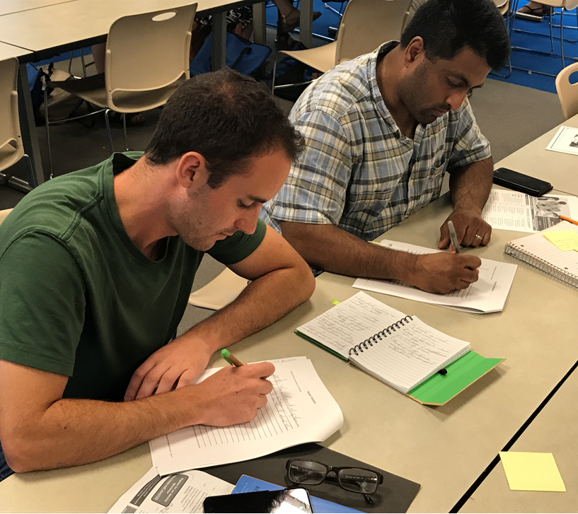 New teachers writing about reading in Independent Reading session done by Literacy Team. #NYCNewTeacherWeek #ReadingWithPower&amp;Passion