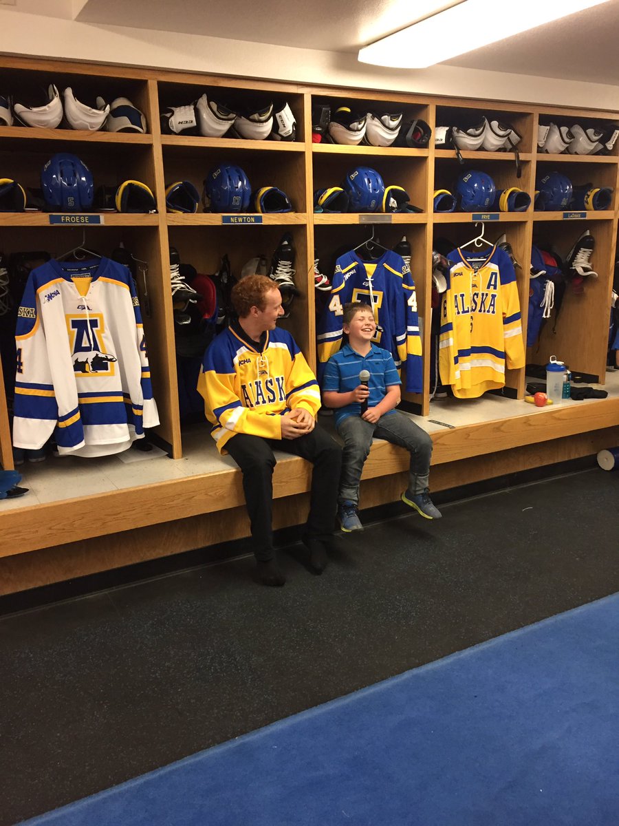 NanooksHockey's tweet photo. Max Newton going through a tough interview process today https://t.co/ePx4IASWRh