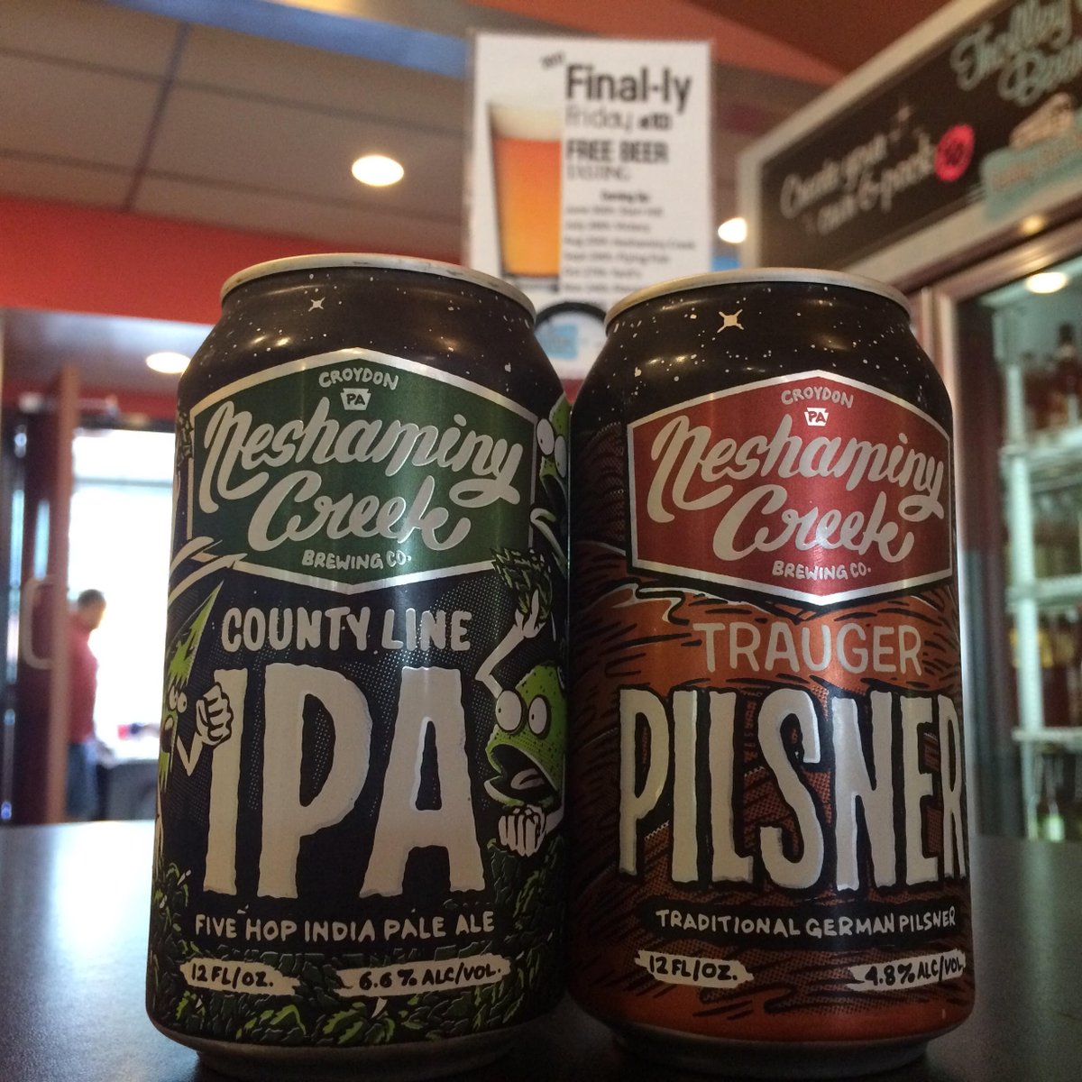 TrolleyCarDiner's tweet photo. This week's #finallyfriday brings @NCBCBeer to TCD from 5:30-7:30pm. Sample some #freebrews &amp; get some Neshaminy #swag. #freebeertasting https://t.co/lqiXPGUQdb