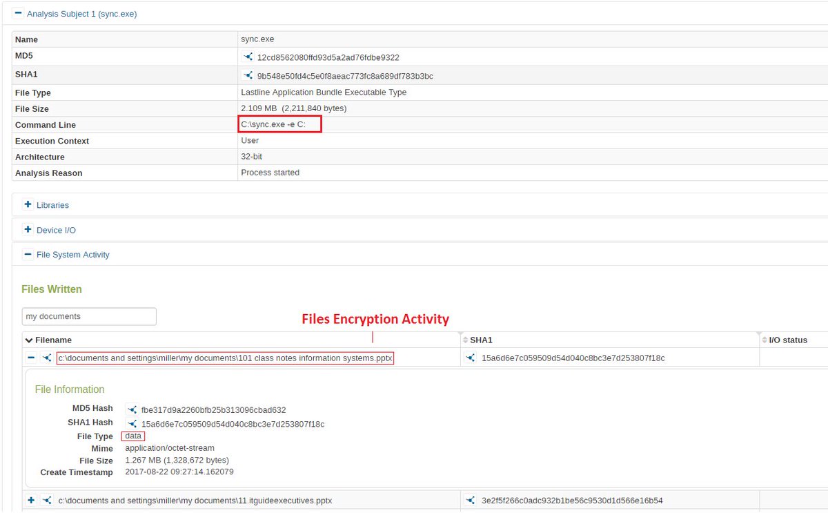 alexsevtsov's tweet photo. #SyncCrypt #Ransomware vs. @lastlineinc
PS: do not forget to provide 2 parameters while executing the file: "-e" and path, happy hunting! https://t.co/U6zHKfJXW4