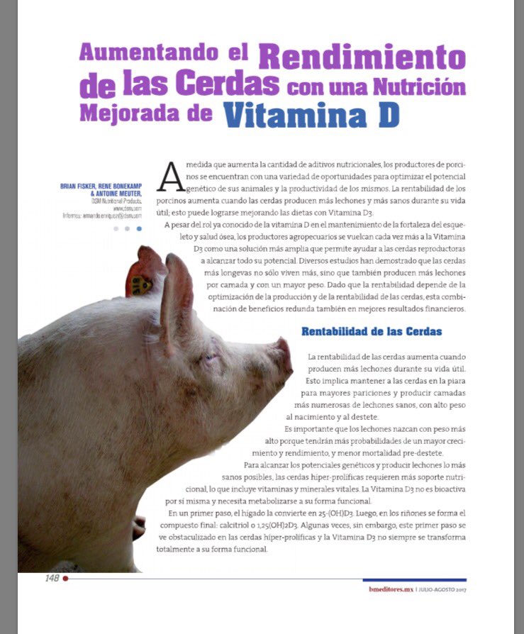 jesusmoralesdsm's tweet photo. Descubra Hy-D®, la forma más eficiente de vitamina D3 para incrementar la productividad #Porcicultures Julio-Agosto @BMEditores @ArmandoEfb https://t.co/sXf9o1uz04
