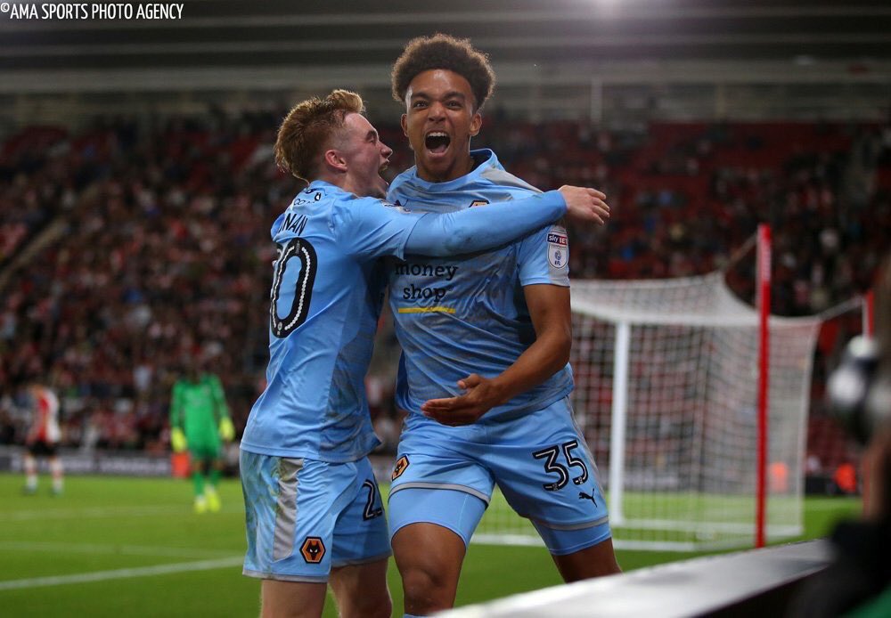 Can't describe this feeling, hopefully the first of many. Thanks to all the fans who made the trip <a href="/Wolves/">Wolves</a> ❤️🙏🏽⚽️
